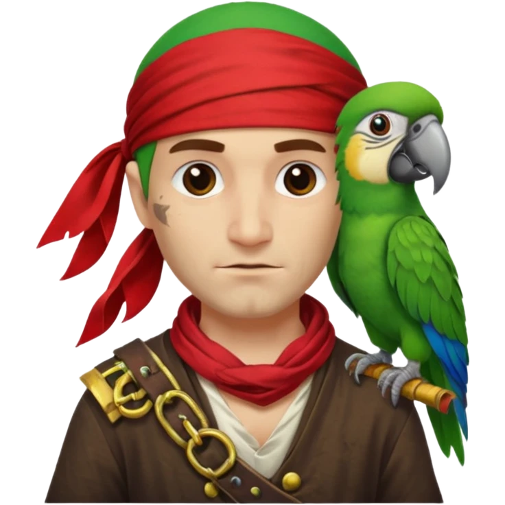pirate and parrot emoji