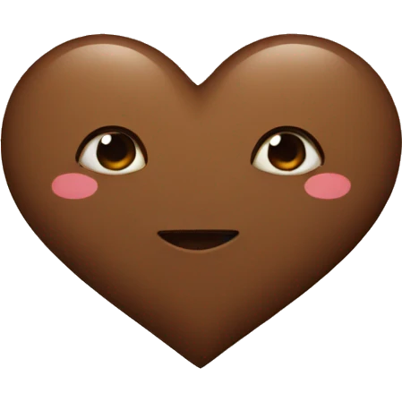 Aesthetic heart brown emoji