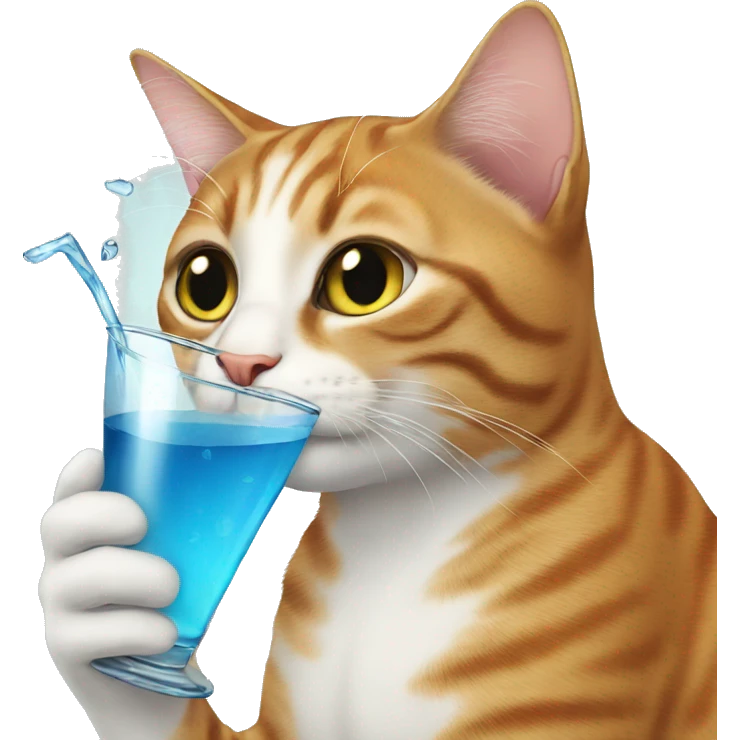 Cat drinking emoji