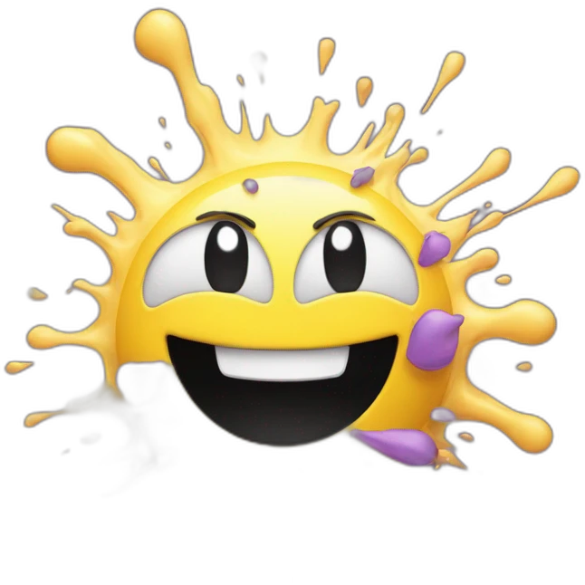 smiley ému avec smiley explosion en arrière plan emoji