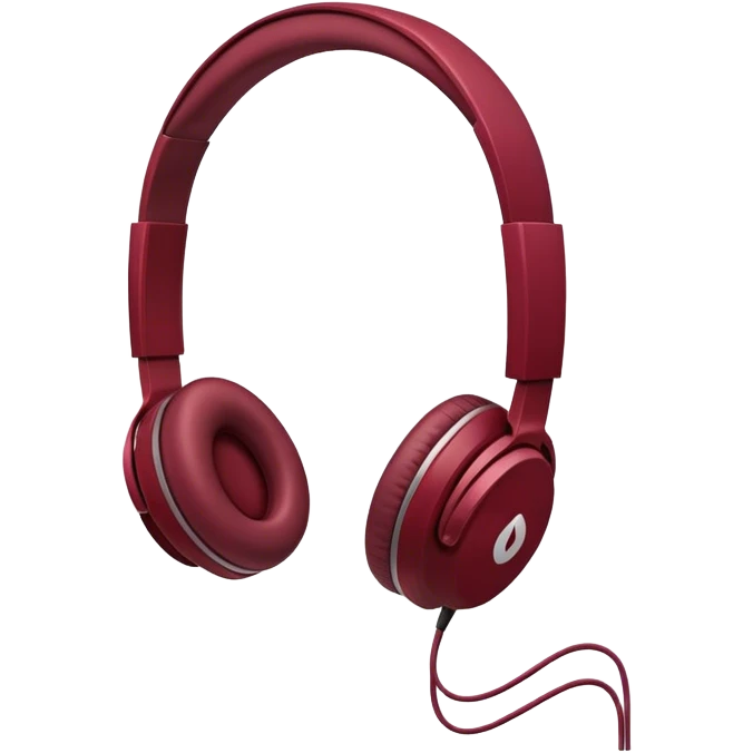 headphone burgundy emoji