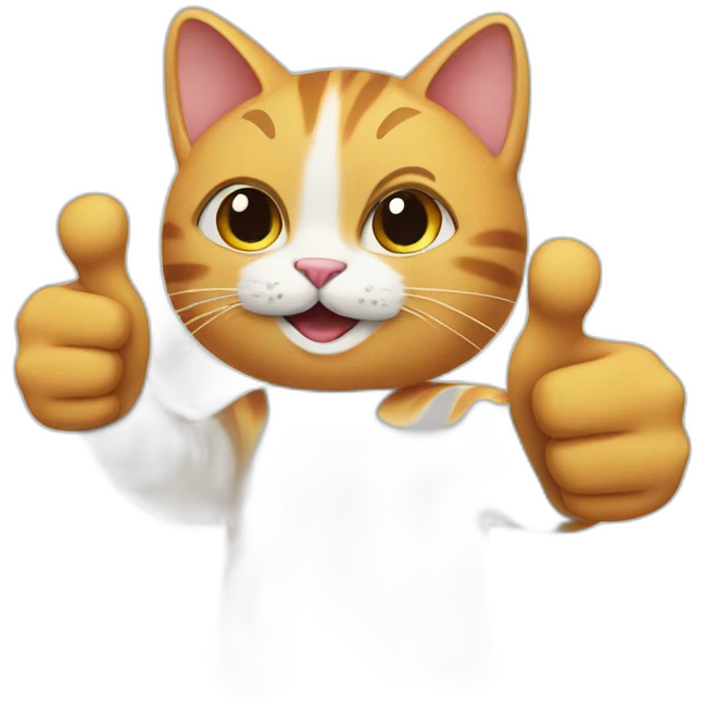 Thumbs up, cat emoji