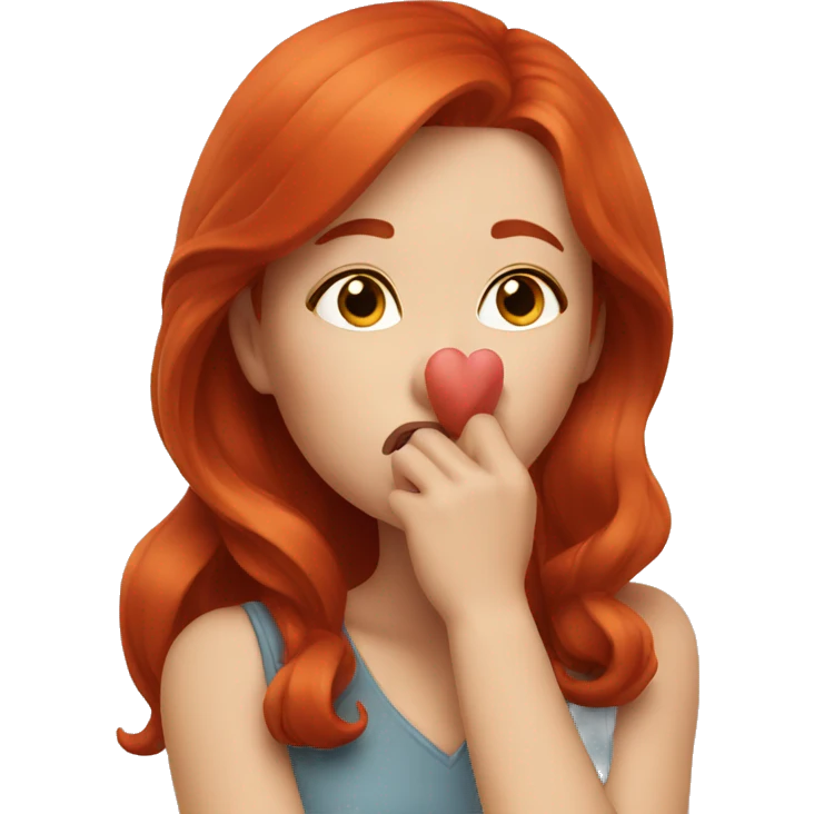 Redhead blowing kisses  emoji