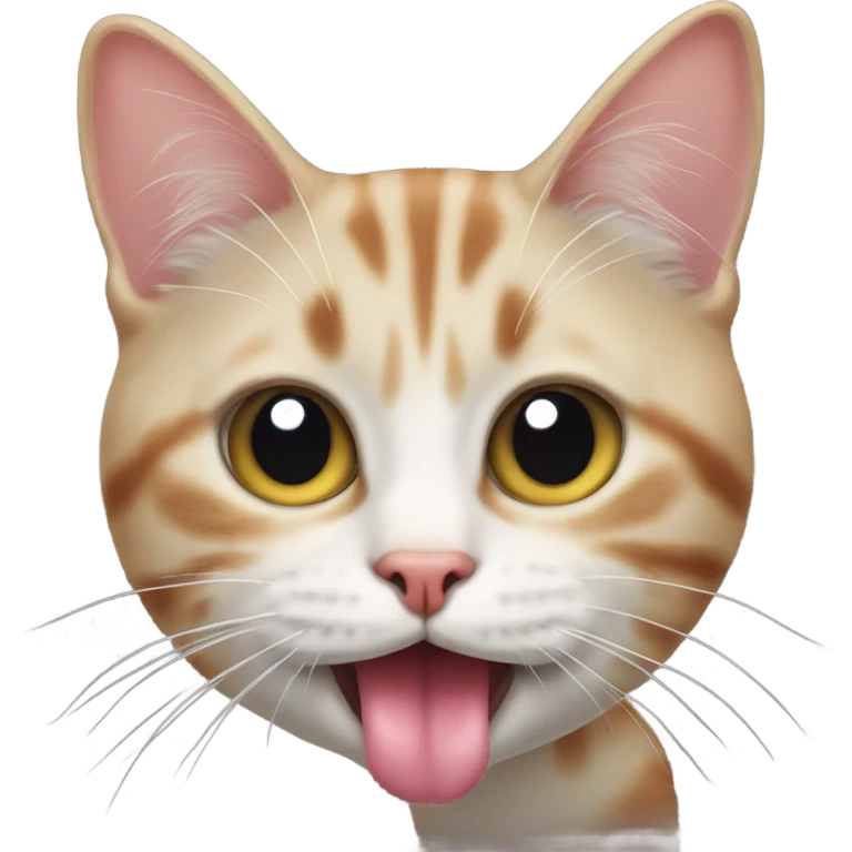 Cat with really really long tongue   emoji