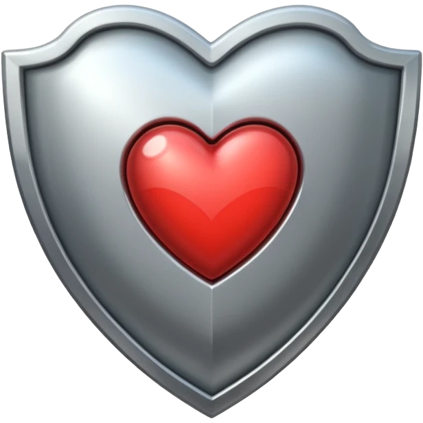 heart symbol with a protective shield emoji