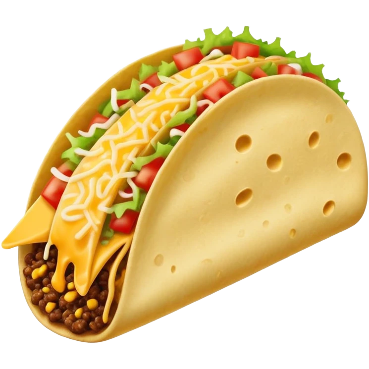 taco with extra cheese emoji