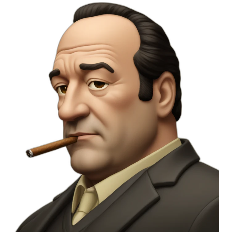 Tony soprano smoking a cigar emoji