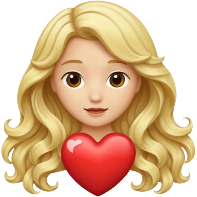 blonde heart just the hair colour not the face emoji