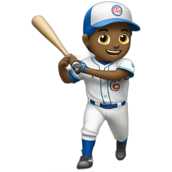 Un niño jugando al béisbol emoji