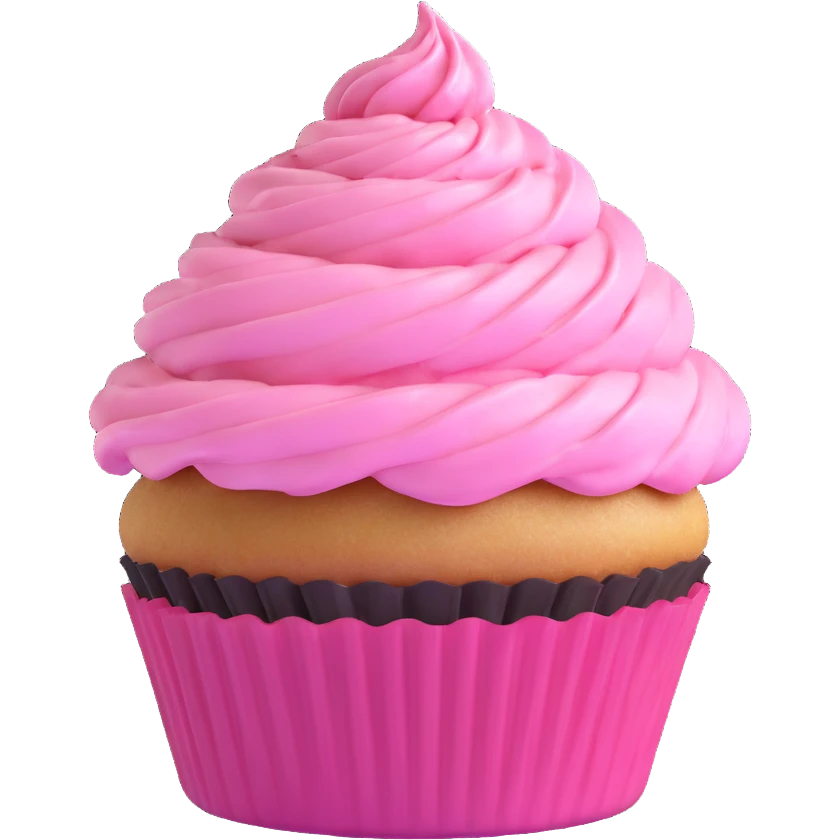 cupcake with pink icing emoji
