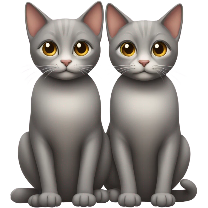 two cats together  emoji