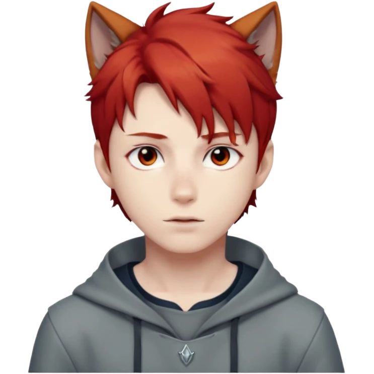 Wolf Anime Boy Red emoji