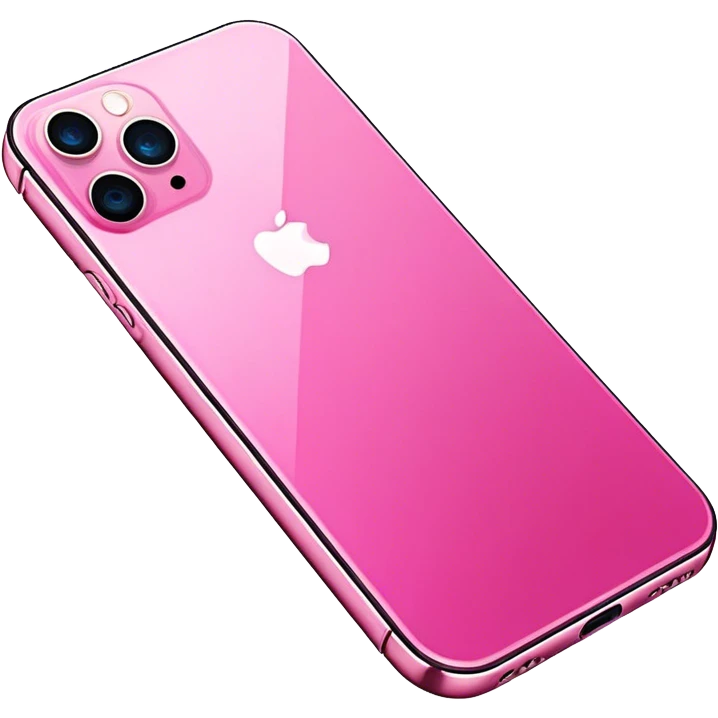 Pink iPhone 15 pro emoji