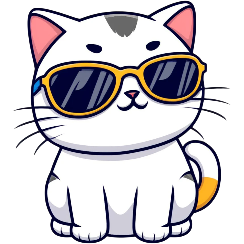 cat wearing sunglasses emoji