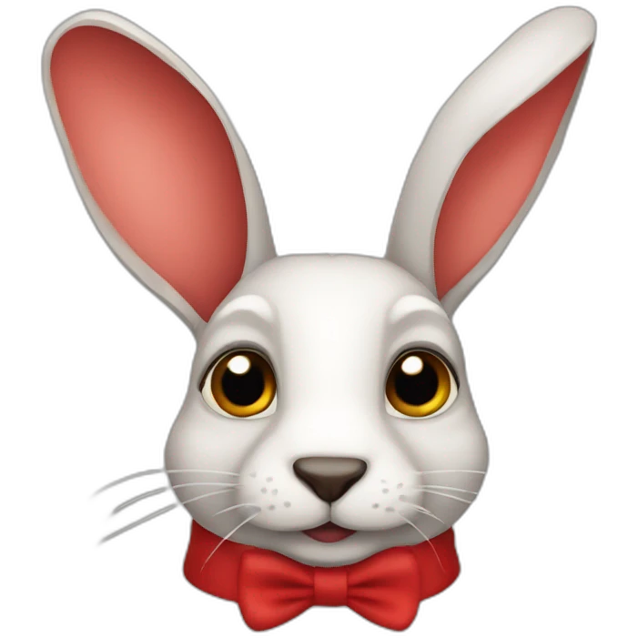 Conejo con ojos rojos emoji