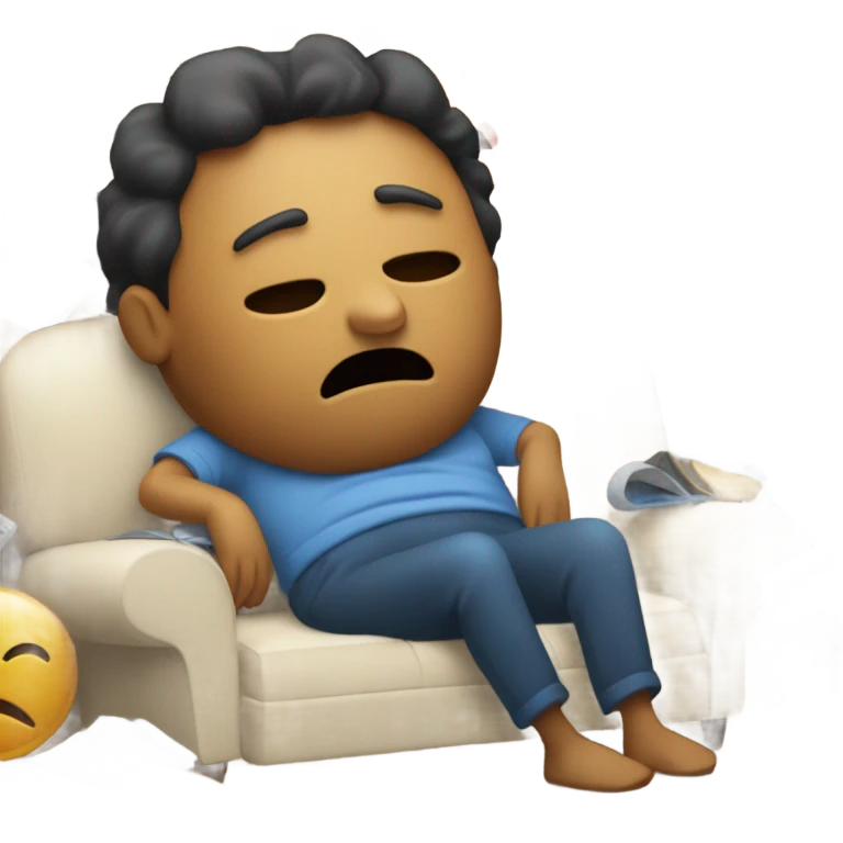 Lazy boring emoji