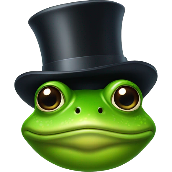 frog with a top hat emoji