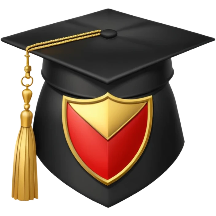 Graduation Cap + Shield emoji