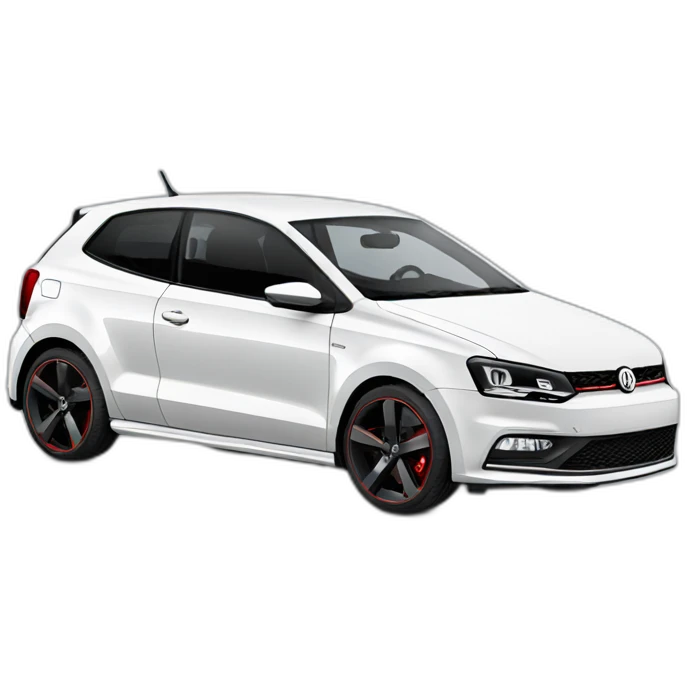 volkswagen polo gti white emoji