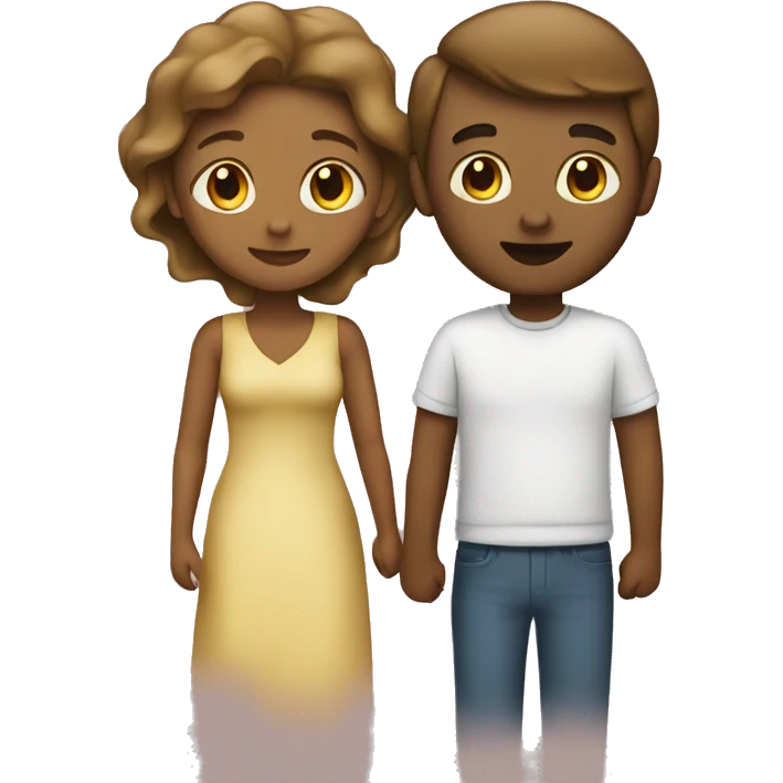 Two people having love emoji
