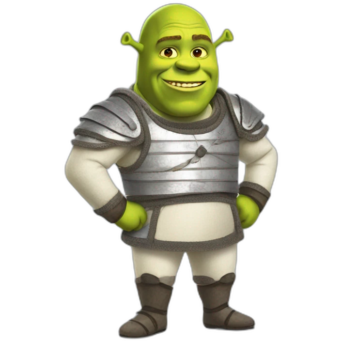 Shrek in a Fencing suit emoji
