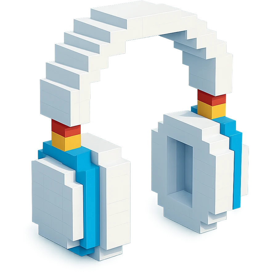 full-size white headphones emoji