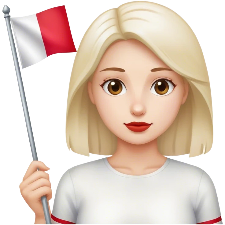woman with poland flag emoji