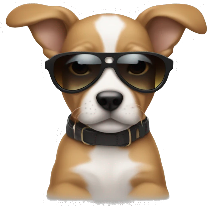 Puppies wearing sunglasses ￼ emoji