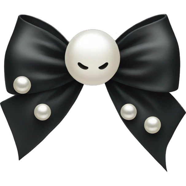 black bow with pearls emoji