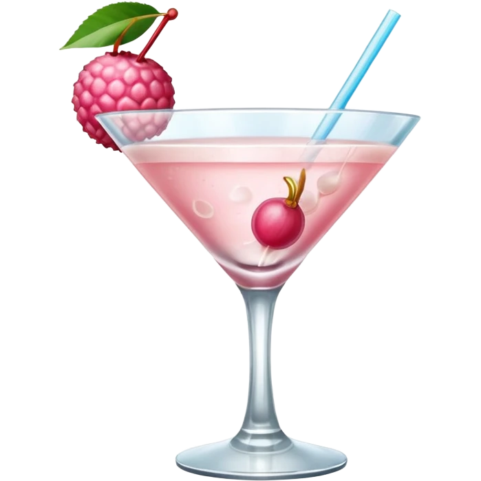 baby pink lychee martini drink emoji