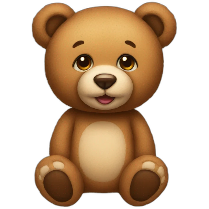 Full teddy bear emoji
