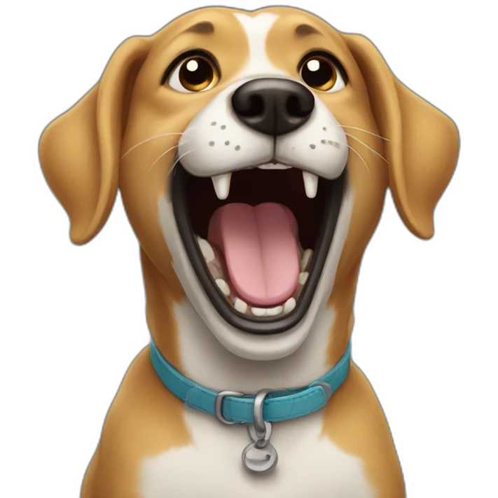 Dog laughing emoji