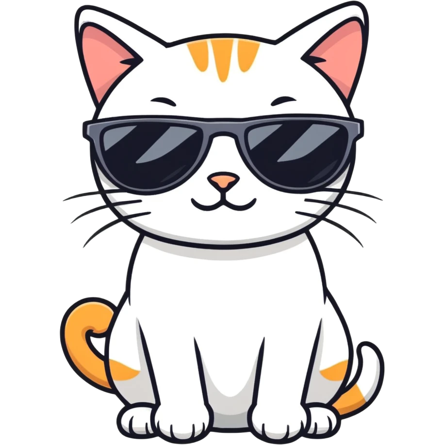 Cat with sunglasses emoji