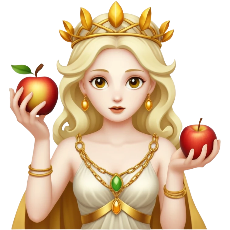 Godness of chaos Eris with an apple of discord emoji