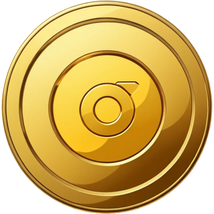 make a golden crypto coin emoji