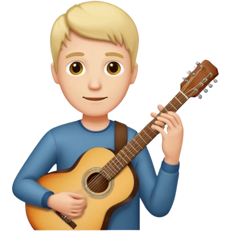 акустическая гитара с яркой струной, которую держит парень emoji