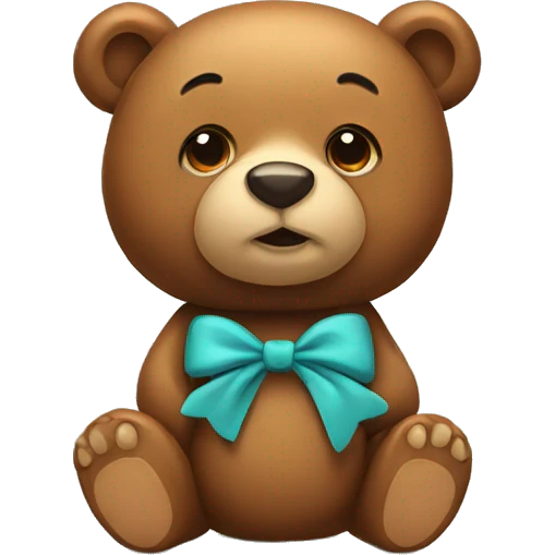 Bear with a bow emoji
