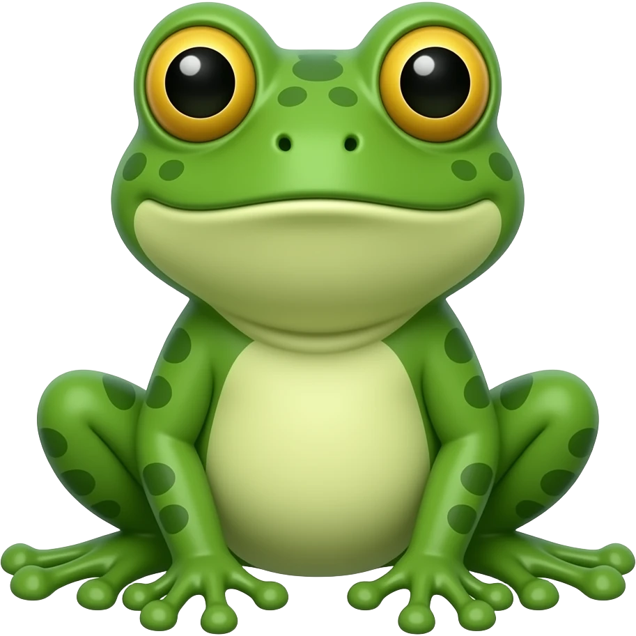 una rana del estilo del de bad bunny emoji