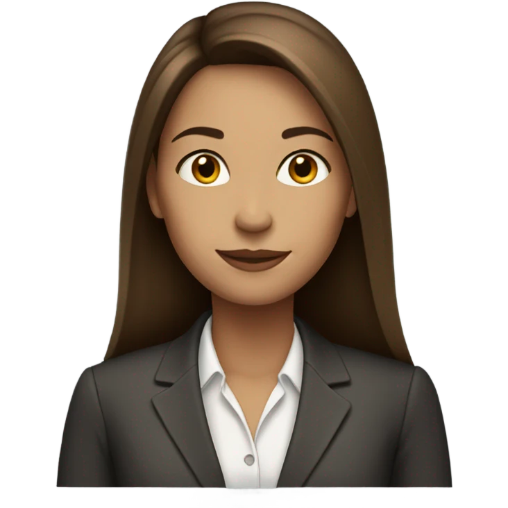 business woman long straight brown hair  emoji