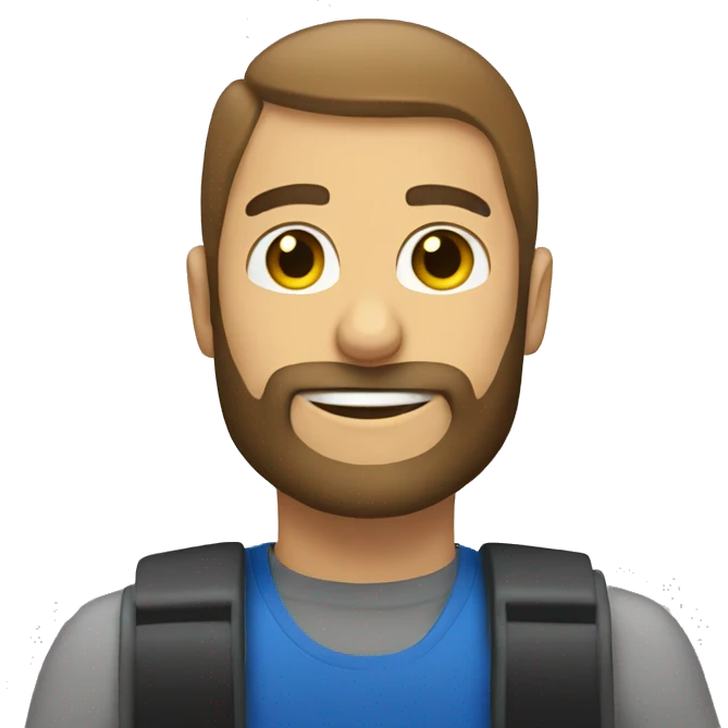 a power wheelchair user with a beard emoji