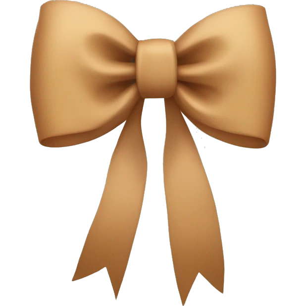 Tan bow emoji