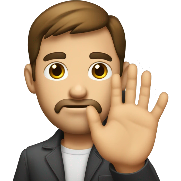 Un chico rubio con un embudo en la mano emoji