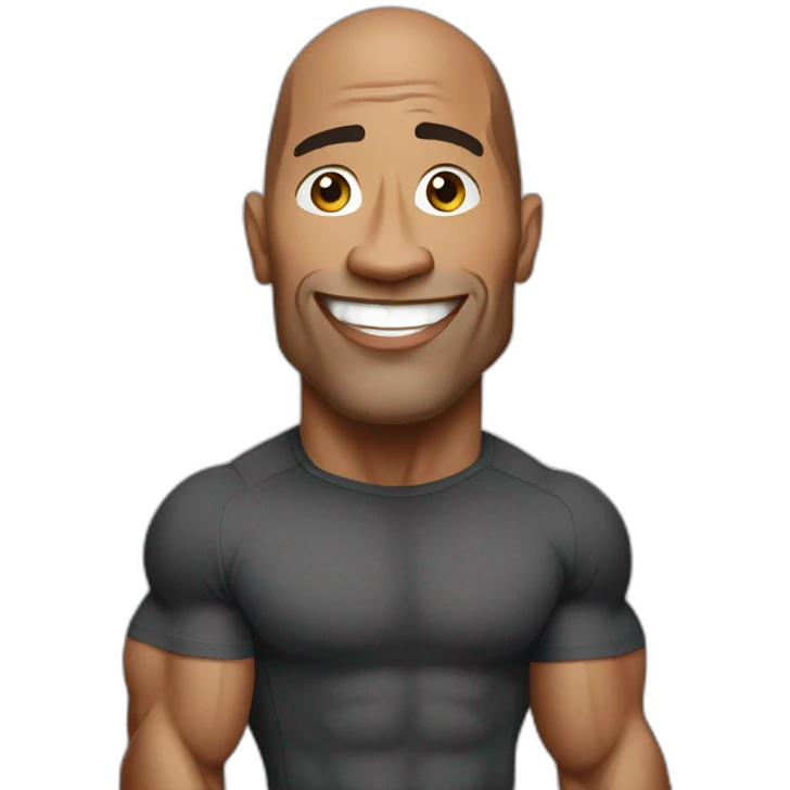 Dwayne johnson with protein emoji