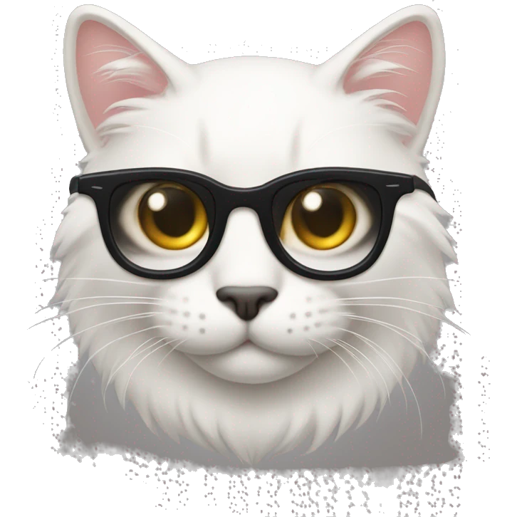 gato con lentes negros emoji