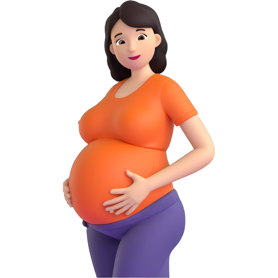 pregnant woman expecting a baby emoji
