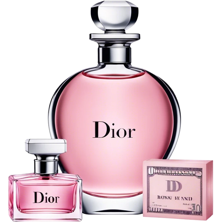 “Dior perfume and pink money. emoji