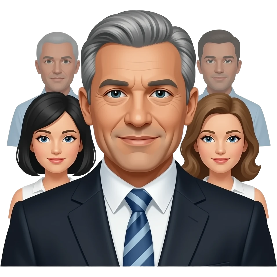 grupo de personas silueta negra emoji