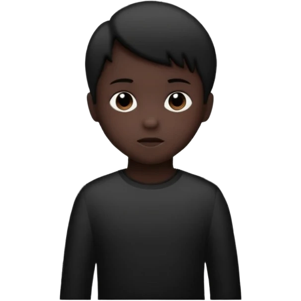 child silhouette surrounded by several larger silhouettes emoji