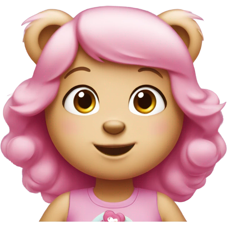 carebear with girls face emoji