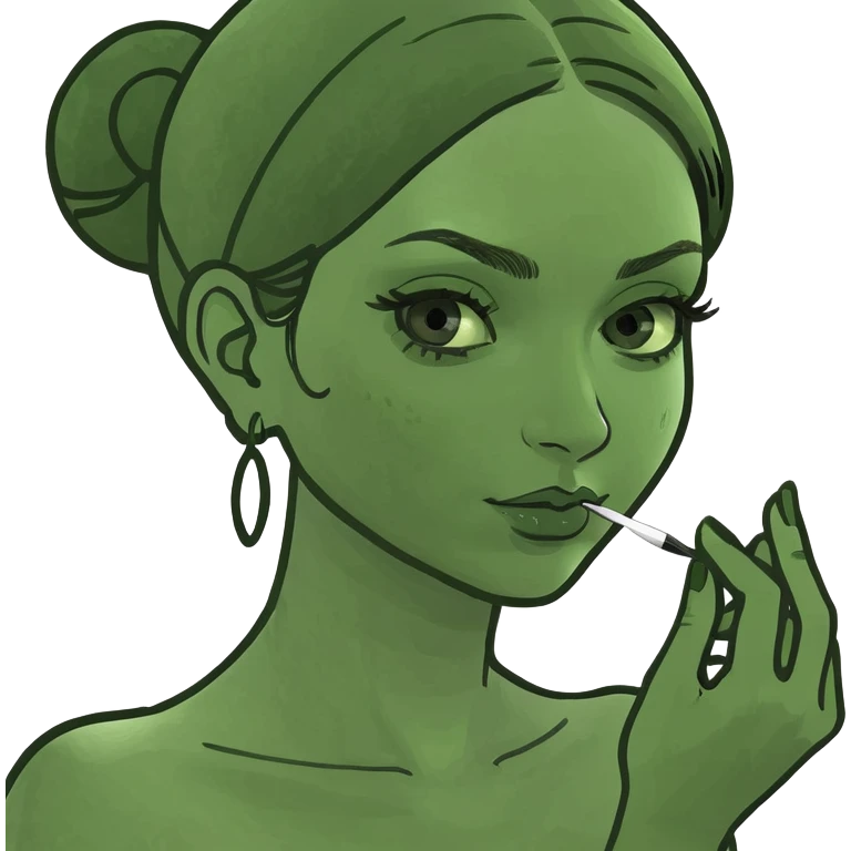 Girl doing manicure emoji